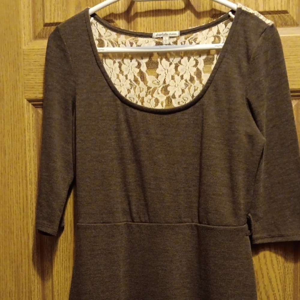 Charlotte Russe Brown Lace Dress